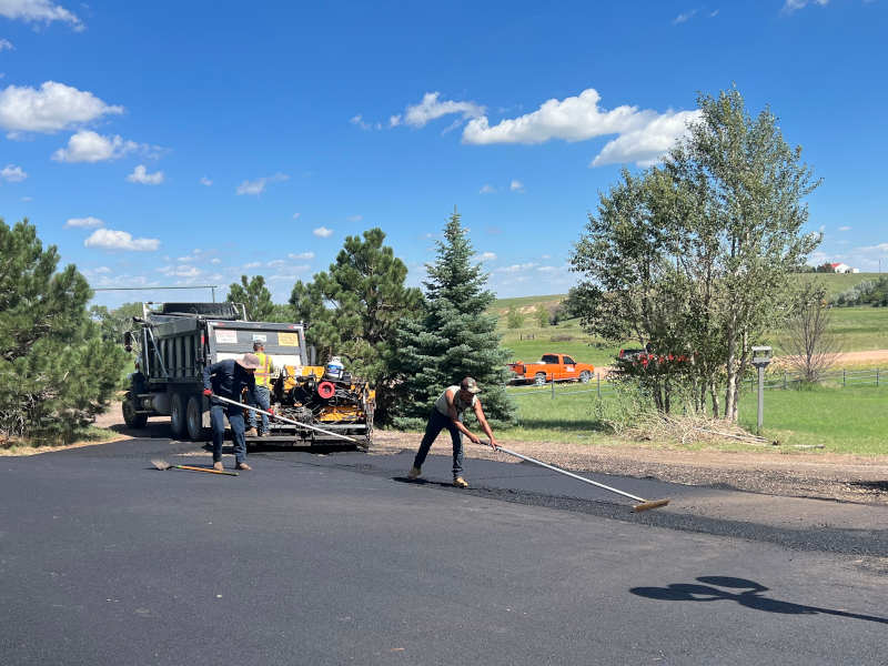 driveway being paved in CO Springs